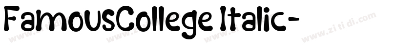 FamousCollege Italic字体转换